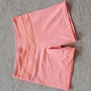Lululemon neon peach shorts